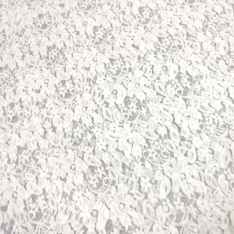 Stoff Spitze Spitzenstoff mit Blumenmuster cremeweiß off-white