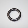 Rundkarabiner schwarz-silber 29mm / 18 mm Taschenring Ring
