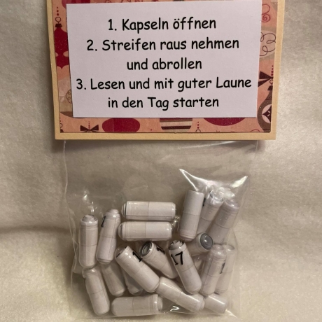 Adventskalender Kapsel mit Sprüchen 18