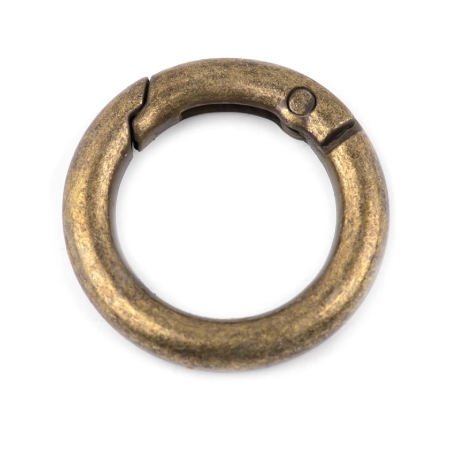 Karabiner Ring 18mm Gold Silber Schwarz Regenbogen