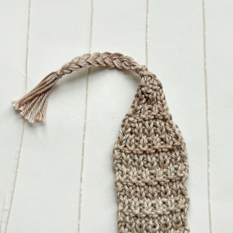 Lesezeichen Braun Brauntöne verschiedene Formen handgestrickt 