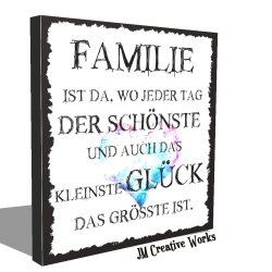 Holzschild-Shabby Familie ist...