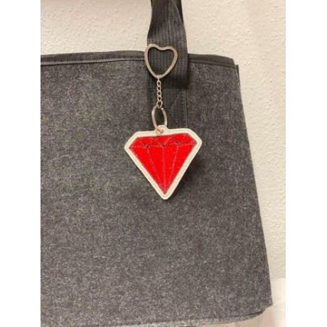 Diamant in 2 Größen + Schlüsselanhänger und Mug Rug