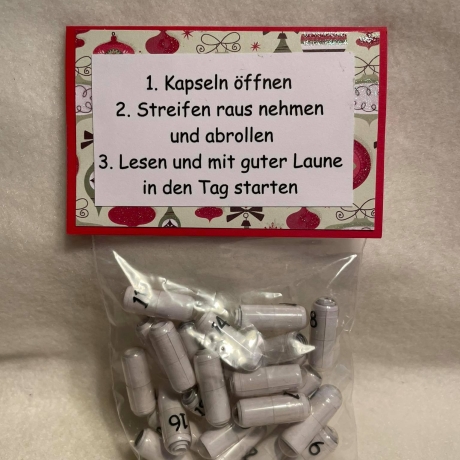 Adventskalender Kapsel mit Sprüchen 19