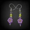 Kreative Hängeohrringe mit Blumenmuster