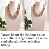Mehrstrang-Kette mit 7 Stängen Perlen-Kette bunte Kurzkette