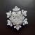 Perlenstern, Schneeflocke weiß/silber, 4,5 cm