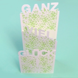 Karte Ganz viel Glück Plotterdatei SVG DXF FCM