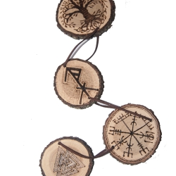 Wandbaumler Runen Wikinger Mittelalter Mystik Brandmalerei 