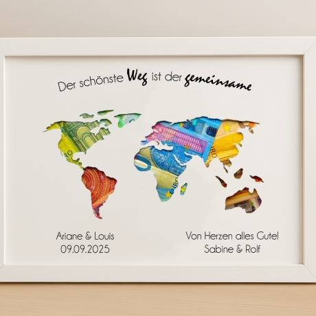 Hochzeitsgeschenk personalisiert Geldgeschenk Hochzeit Brautpaar 