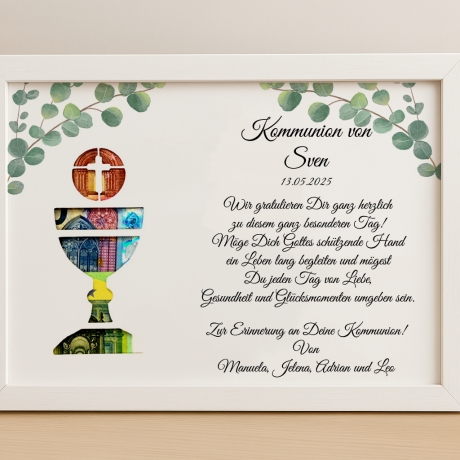 Personalisiertes Kommunion Geschenk für Jungen und Mädchen