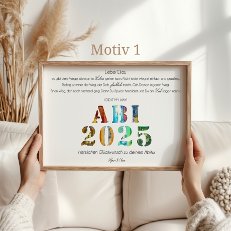 Personalisiertes Abitur Geldgeschenk für Jungen und Mädchen