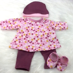 Kleidung Tunika Hose Mütze Schuhe passend für Puppen 43 cm Neu