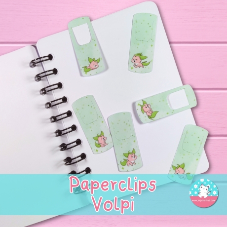 Paperclips -Volpi- Büroklammern - mini Lesezeichen - kawaii