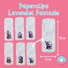 Paperclips -Lavendel- Büroklammern - mini Lesezeichen - kawaii