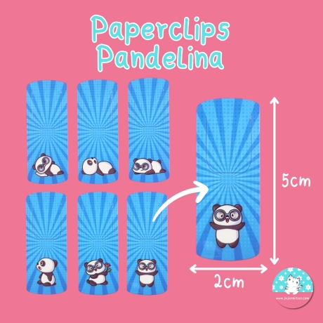 Paperclips -Pandelina- Büroklammern - mini Lesezeichen - kawaii