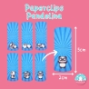 Paperclips -Pandelina- Büroklammern - mini Lesezeichen - kawaii
