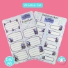Büchersticker & Etiketten - Lavendel Fantasie Namenssticker 