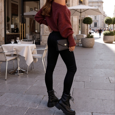 Oversize Strickpullover off shoulder - schulterfrei S M L XL