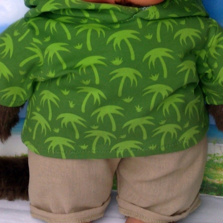 Äffchenkleidung 2Tlg Hoodie + Hose passend für Äffchen 45 cm Neu