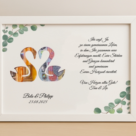 Hochzeitsgeschenk personalisiert Geldgeschenk Hochzeit Brautpaar 