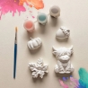 Kleckswerk Gipsmagnete zum Bemalen | Set mit Farben & Pinsel