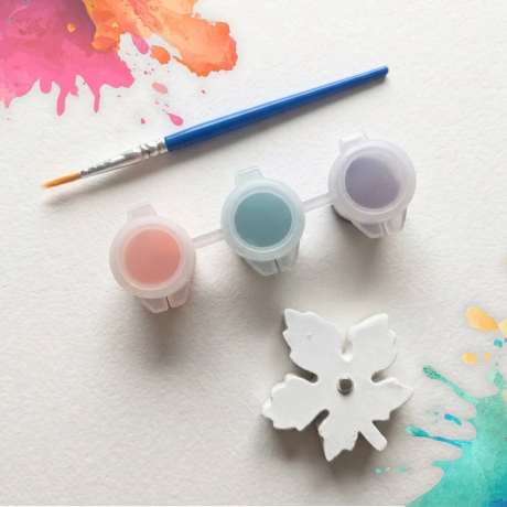 Kleckswerk Gipsmagnete zum Bemalen | Set mit Farben & Pinsel