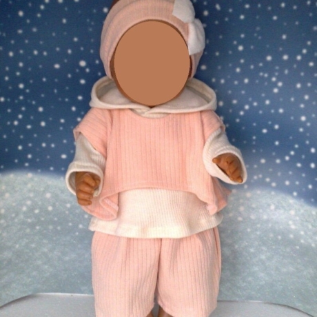 Hoodie Tunika Hose und Bandana passend für Puppen 43 cm Neu