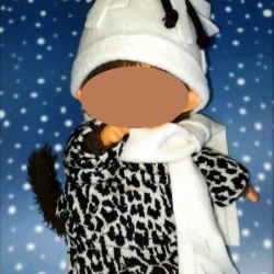 Oberteil Hose Mütze Schal Wildnis passend für Äffchen 20 cm Neu