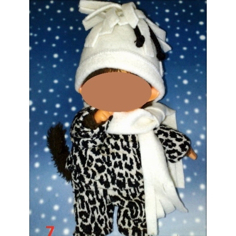 Oberteil Hose Mütze Schal Wildnis passend für Äffchen 20 cm Neu