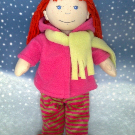 Jacke Hose und Schal passend für Puppen Stoffpuppen 38 cm Neu