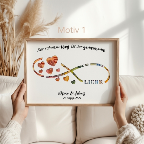 Personalisiertes Hochzeitsgeldgeschenk – Eleganter Bilderrahmen
