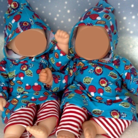 Jacke Hose Handschuhe Mütze Schal passend für Puppen 36 cm Neu