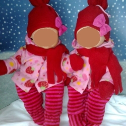 Jacke Hose Handschuhe Mütze Schal passend für Puppen 36 cm Neu