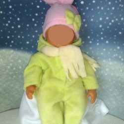 Schneeanzug Mütze Schal passend für Puppe Babypuppen 32 cm Neu