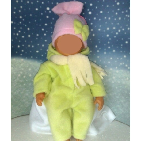 Schneeanzug Mütze Schal passend für Puppe Babypuppen 32 cm Neu