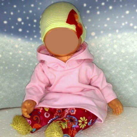Tunika Hose Mütze Socken passend für Puppen Babypuppen 32 cm Neu