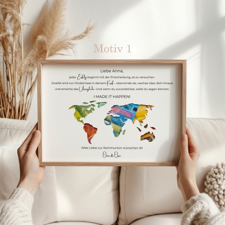 Personalisiertes Kommunion Geschenk für Jungen und Mädchen