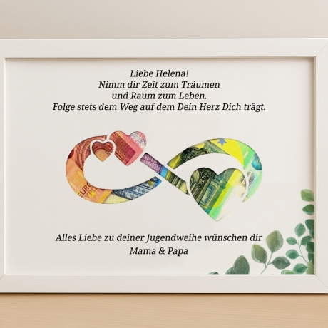 Personalisiertes Jugendweihe Geldgeschenk für Jungen und Mädchen