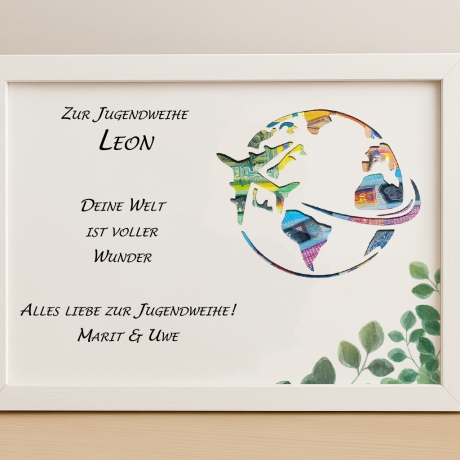 Personalisiertes Jugendweihe Geldgeschenk für Jungen und Mädchen