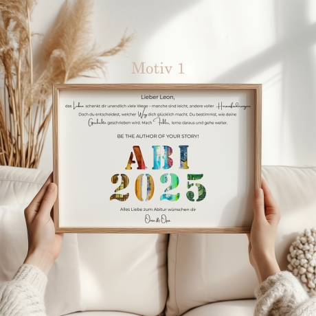 Personalisiertes Abitur Geldgeschenk für Jungen und Mädchen