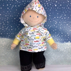 Hoodie mit Fahrzeuge + Hose Kleidung passend für Puppen 43 cm Neu