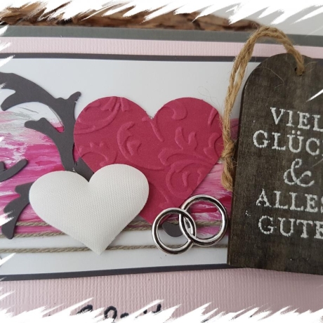 ♥ Glückwunschkarte  zur Hochzeit ♥