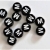 5 x der Buchstabe M  schwarze Buchstabenperlen