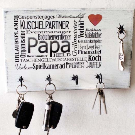 VATERTAG, Schlüsselbrett,  #Vatertag, Holzschild Papa