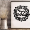 Happy Birthday Kranz Plotterdatei SVG DXF FCM