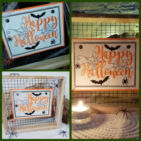 Ferberline Stickdatei Türschild Halloween ab 10x10