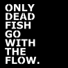 Wandbild aus Holz | Only Dead Fish Go With The Flow