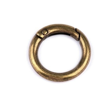 Karabiner Ring 16mm Gold Silber Schwarz