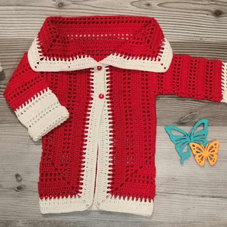 Babyjacke mit Granny-Muster (12 Mon.)